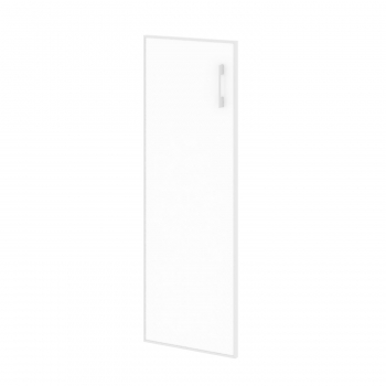 Дверь стекло в раме среднее Lacobel white, левая