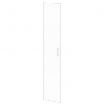 Дверь стекло в раме высокое Lacobel white, левая