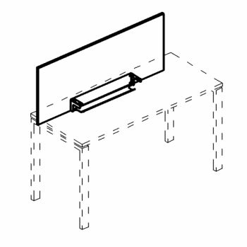 Экран настольный фронтальный для стола 120 с кабель-каналом А4 Б 831 БП