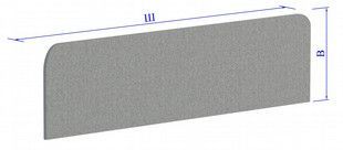 Экран тканевый фронтальный на бенч с серым кронштейном 984