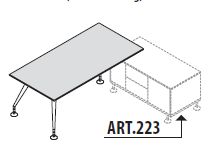 Приставка к столу, ножки хромированные 156 314
