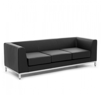 R DIVA Диван 3м иск.кожа метал DIVA 3 Dollaro black