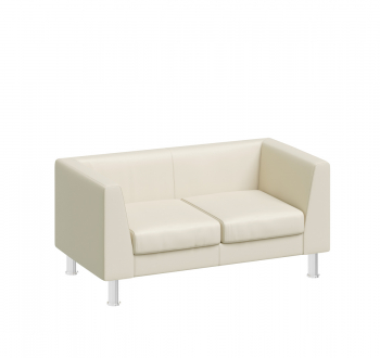 R EVA Диван 2мест кожа, металл EVA 2 Ivory 22042