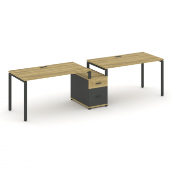 Рабочая станция 2 места с 1 опорной тумбой CN.ORS-306 A CN.ORS-306 A