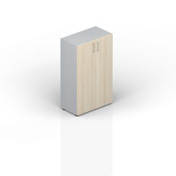 Шкаф для документов (2 двери, 2 полки, ручки - хром) EMMS562