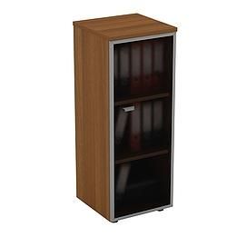 Шкаф для документов средний узкий со стеклянной дверью в рамке правой