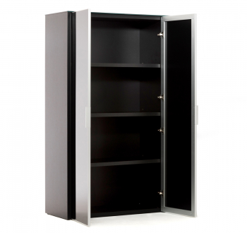 Шкаф для бумаг, 2 двери LIB2/899 + LIBW/899 BLACK GLASS
