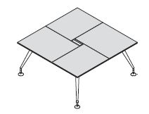 Стол для переговоров, ножки крашенные