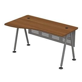 Стол эргономичный левый (металлокаркас МА) с металлическим экраном 0146