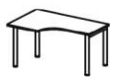 Стол на H-каркасе левый ER05.0910