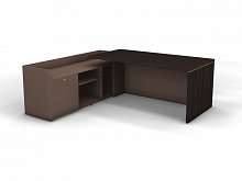 Стол на опорной тумбе без накладных фасадов левый SN13.2119L