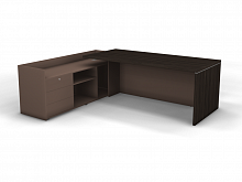 Стол на опорной тумбе без накладных фасадов левый SN13.2319L