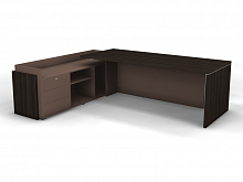 Стол на опорной тумбе с накладными фасадами левый SN12.2519L