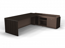 Стол на опорной тумбе с накладными фасадами правый SN12.2519R