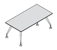 Стол, ножки хромированные 156304