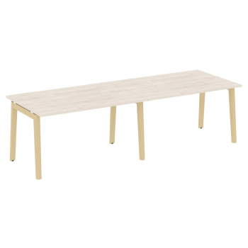 Стол переговорный (2 столешницы, опоры - массив дерева)