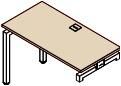 Стол письменный на полукаркасе