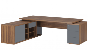 Стол рабочий на креденции и тумбе левый ZIO28511039