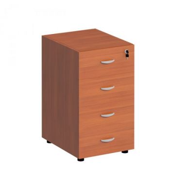 Тумба приставная 4-х ящичная без крышки с замком ФС 506