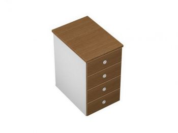 Тумба приставная 4-ящичная с крышкой и центральным замком