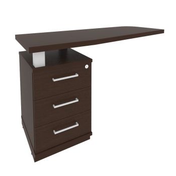 Тумба приставная с топом для прямоугольного стола левая KTP-2 (L)