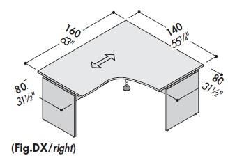 Угловой стол левый 106378