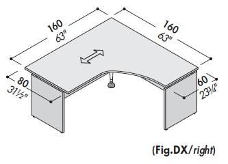 Угловой стол правый 106126