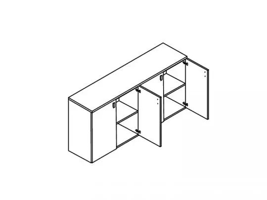 COTTO Шкаф низкий, 4 двери. Фото 1
