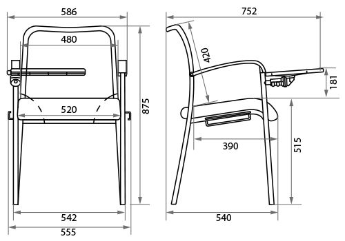 Кресло для посетителя Amigo black. Фото 4