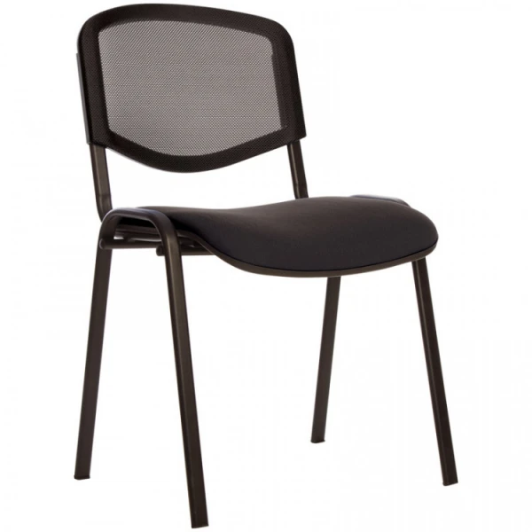 Кресло для посетителя ISO BLACK (Ткань/сетка). Фото 1