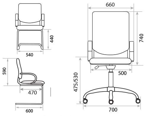 Кресло для руководителя Nova steel silver. Фото 2