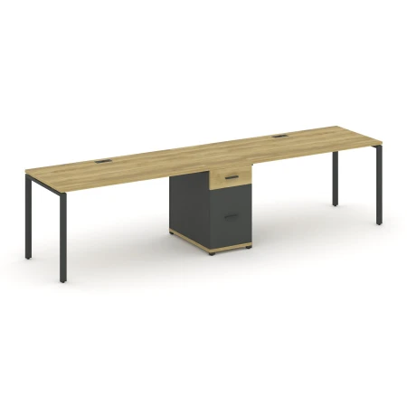 Рабочая станция 2 места с 1 опорной тумбой CN.ORS-405 A. Фото 1