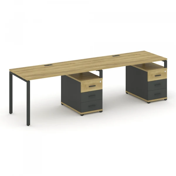 Рабочая станция 2 места с 2 опорными тумбами CN.ORS-309 A. Фото 1