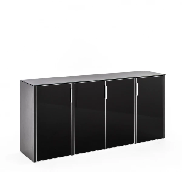 Шкаф 132H052 1E1E_Чсрное стекло. Фото 1