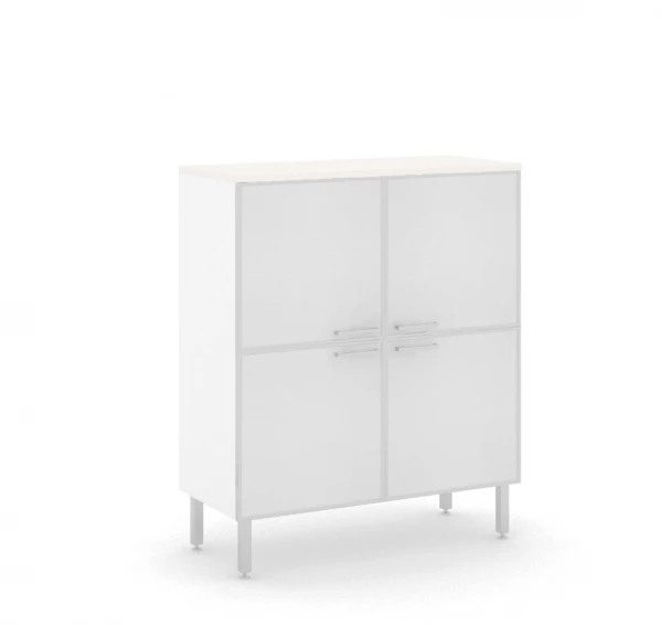 Шкаф TETTO H.117 glass doors, top WHITE. Фото 1