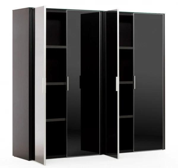 Шкаф LIB4/899 +2*LIBW/899 BLACK GLASS. Фото 1