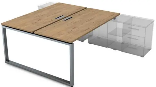 Стол системы Бенч, сдвоенные, на 2 рабочих места, для крепления на тумбу СПБ-О.974. Фото 1