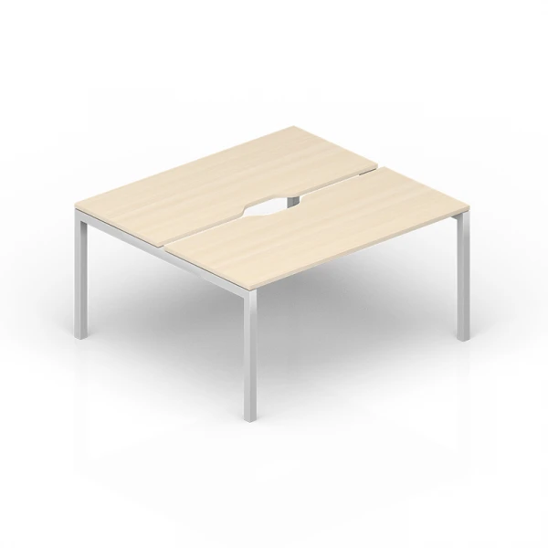 Составной стол на 2 рабочих места (2 эргономичных выреза) PE2TV147. Фото 1