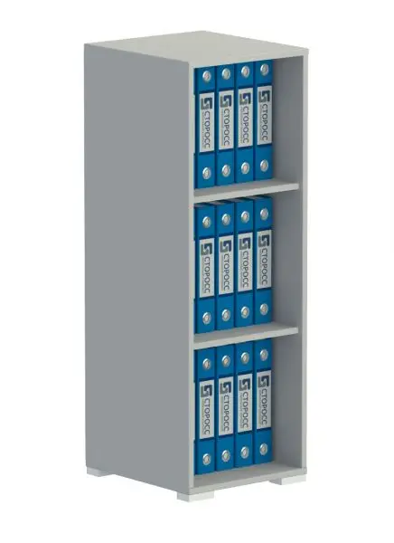 Стеллаж средний узкий открытый (ДВП 3 мм) 642. Фото 1