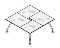 Стол для переговоров круглый, ножки крашенные 156423. Фото 1