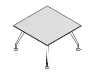 Стол для переговоров, ножки хромированные 156374. Фото 1