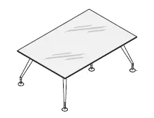 Стол для переговоров, ножки хромированные 156416. Фото 1