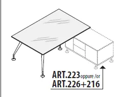 Стол для переговоров, ножки крашенные 156419. Фото 1