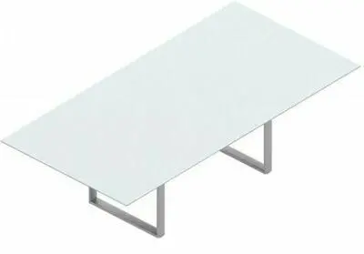Стол для совещаний, стеклянная столешница OC240V. Фото 1