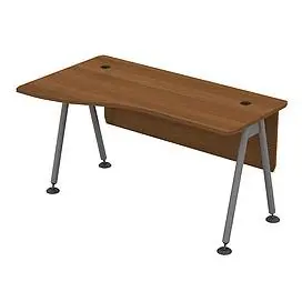 Стол эргономичный левый (металлокаркас МА) с экраном ДСП 0156. Фото 1