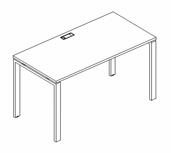 Стол письменный на металлокаркасе UNO А4 Б1 005 БП. Фото 1