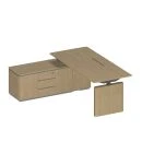 Стол руководителя на электроприводе на опорной тумбе левый, без экрана ИН 132 ГР. Фото 1