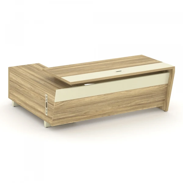 Стол руководителя с опорной тумбой, правый COR.SRT-20(R). Фото 1