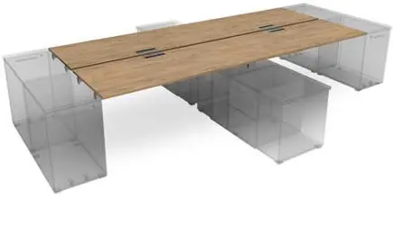 Стол системы Бенч, сдвоенный, на 4 рабочих места СБЧТ.974. Фото 1