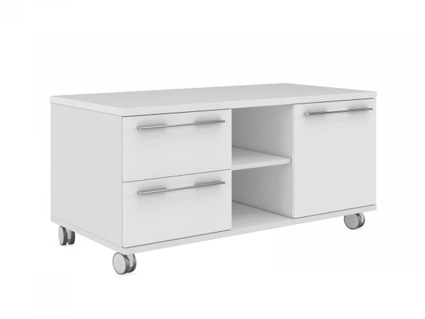 Тумба мобильная с 2 ящиками и правой дверью ЕМР222DX.HGW. Фото 1